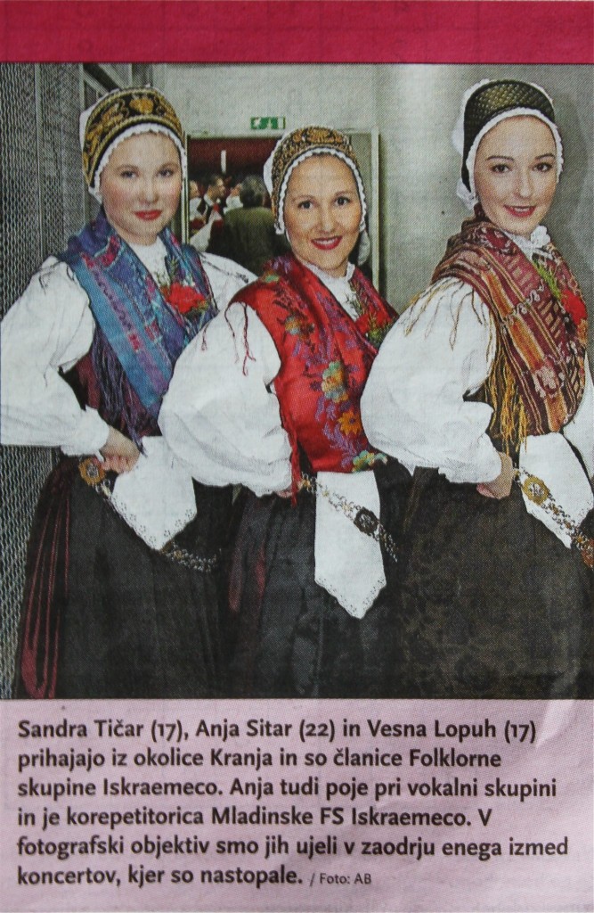 Sandra Tičar, Anja Sitar in Vesna Lopuh v Gorenjskem glasu